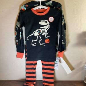 New Carter's Boys' Long Sleeve 4pc Halloween Dino PJ Set - Size 3T